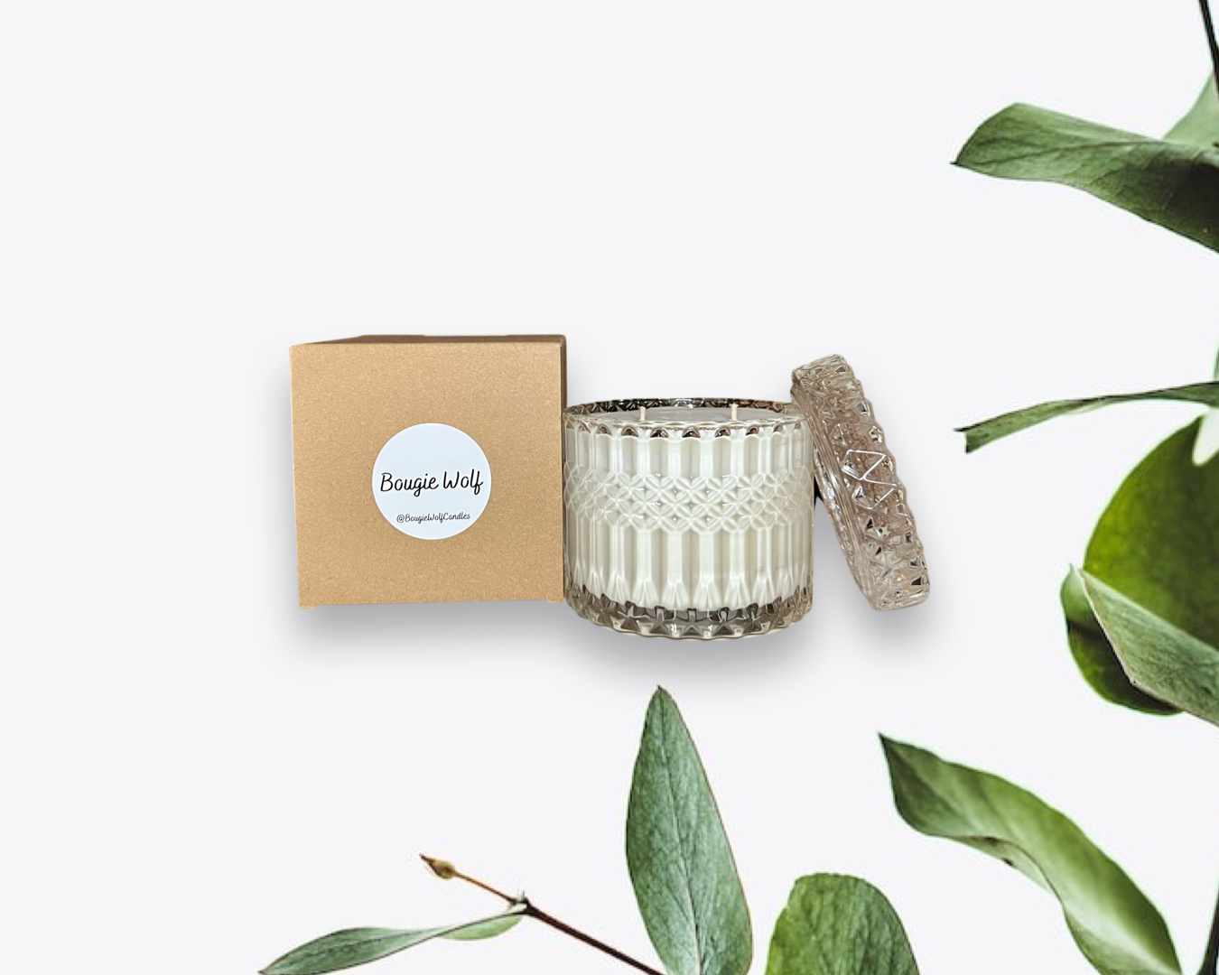 Premium Australian brand melbourne, deluxe soy candle Bougie Wolf Candles, light throw, cotton, crystal cut, long lasting, best scent throw, citrus, lemongrass, sweet, Citrus, Jasmine, Rose, Yang-Ylang, mandala soy wax crystal cut glass jar light throw clear 